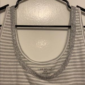 Lane Bryant Metallic White Tank